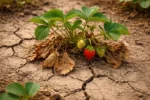 why do my strawberries keep with cracked dry soil around the plant
