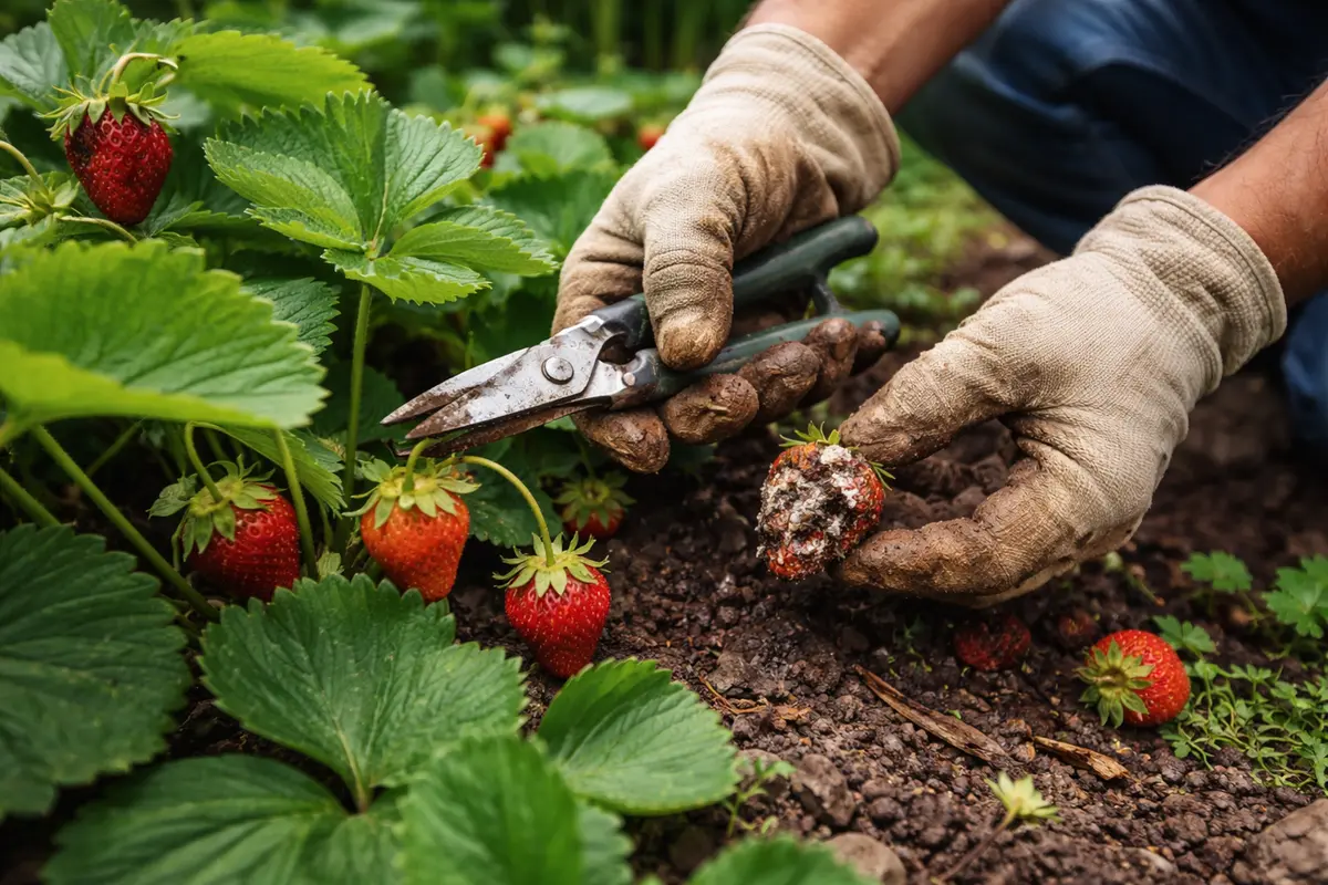 why do my strawberries keep rotting before harvest remove rotten strawberries immediately