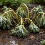 why do my succulents droop after wilting visibly in real garden soil