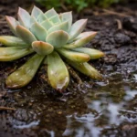 why do my succulents look wilted with wet soil around the base
