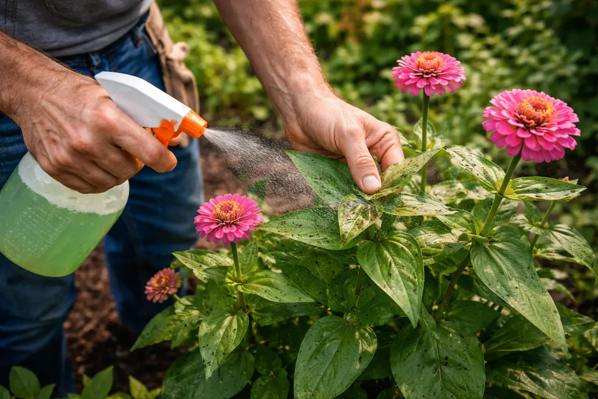 why do my zinnias have brown protect zinnias from future brown spots