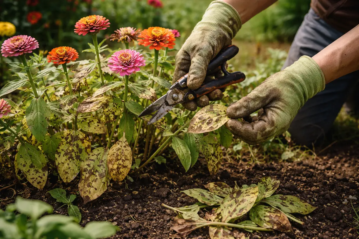 why do my zinnias have brown spots revitalize zinnias after fungal attack