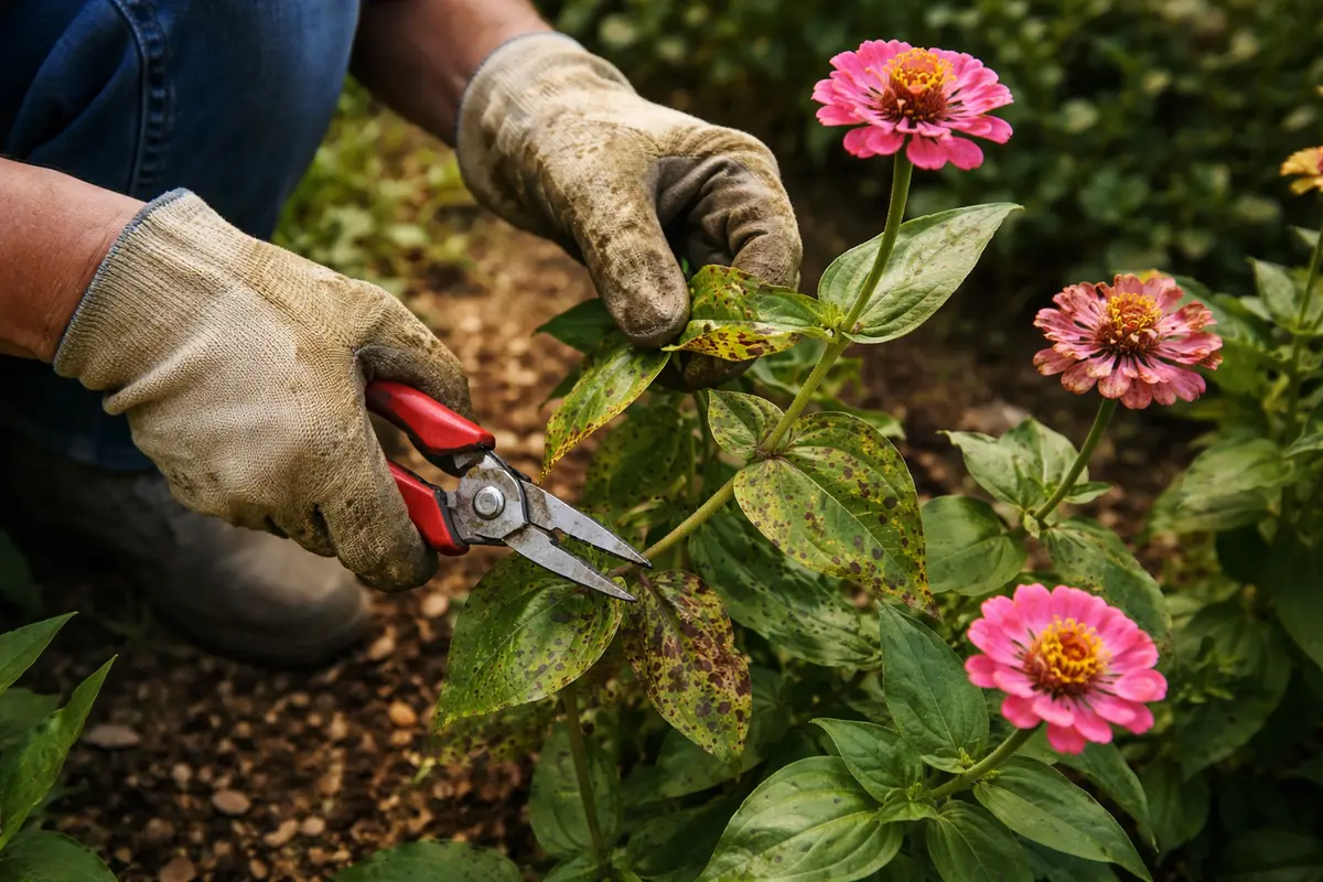 why do my zinnias have brown trim zinnias with brown spots quickly