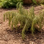 why does my rosemary droop in wilting visibly in real garden soil