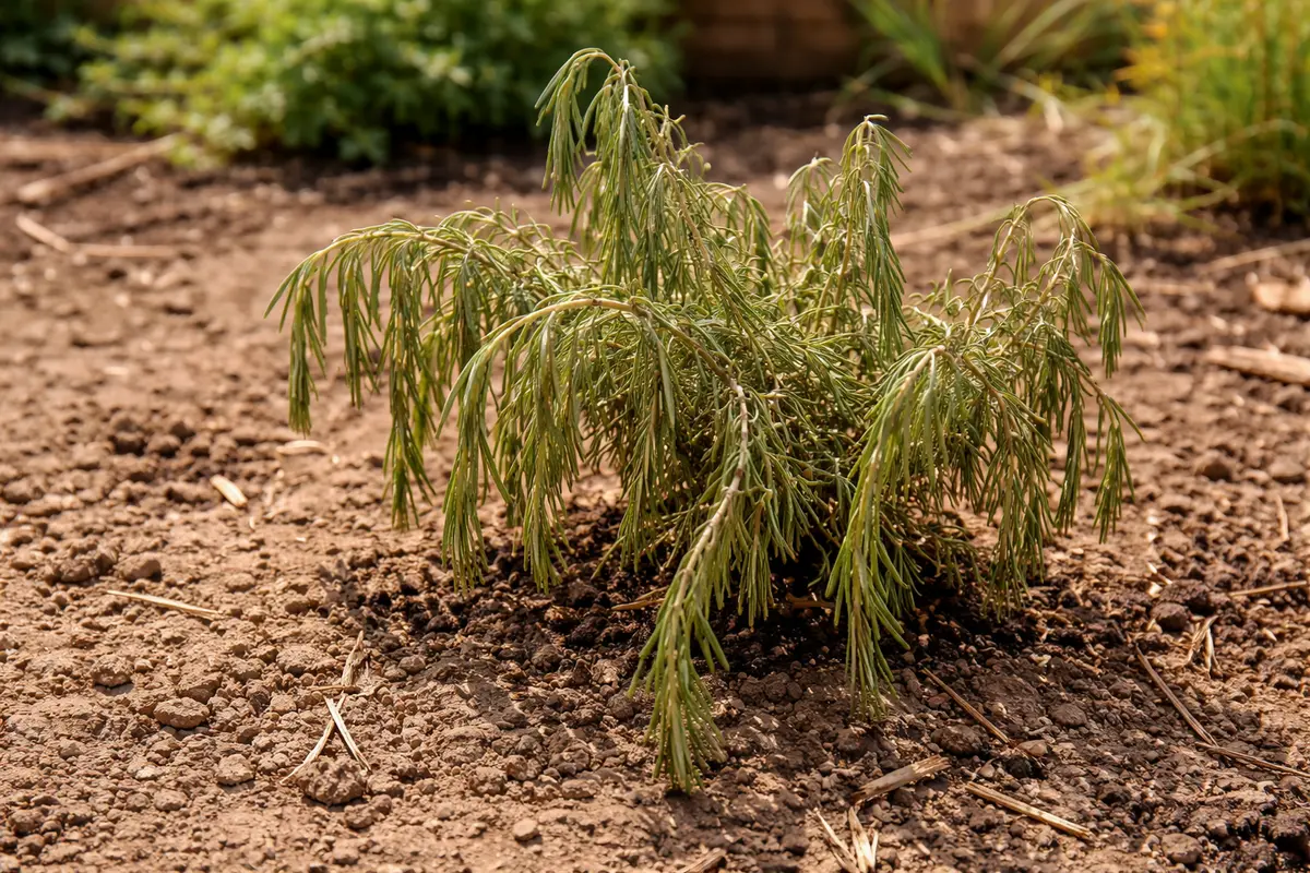why does my rosemary droop in wilting visibly in real garden soil
