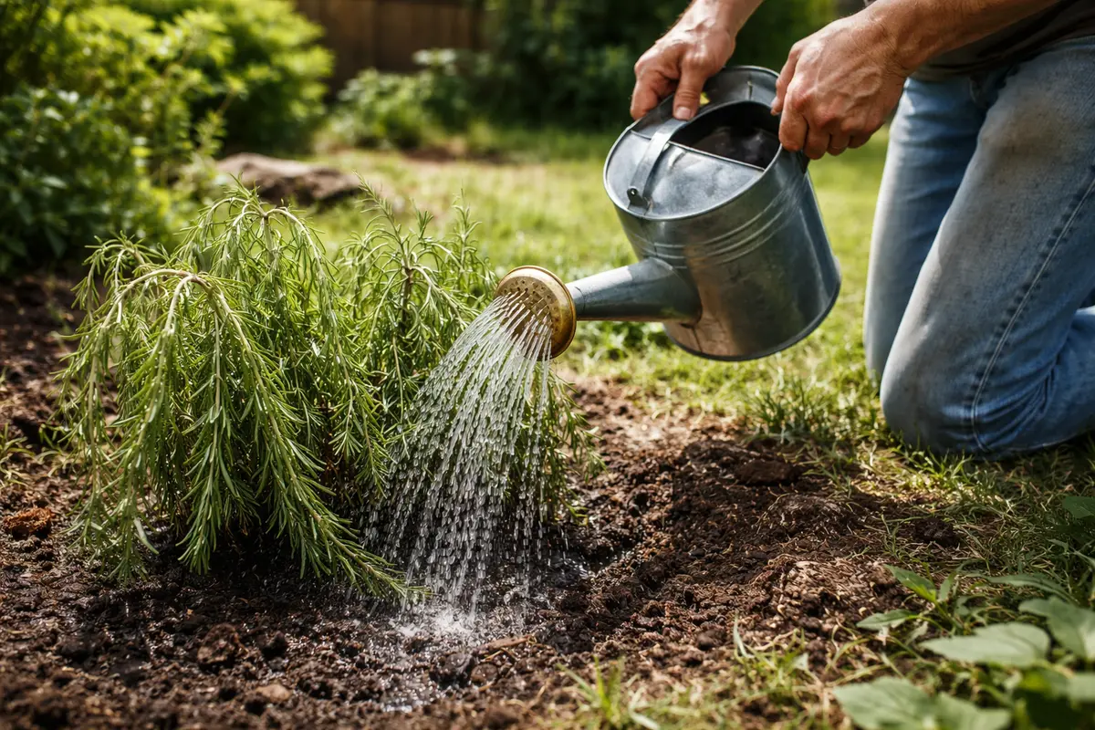why does my rosemary droop in hot revive rosemary with deep watering