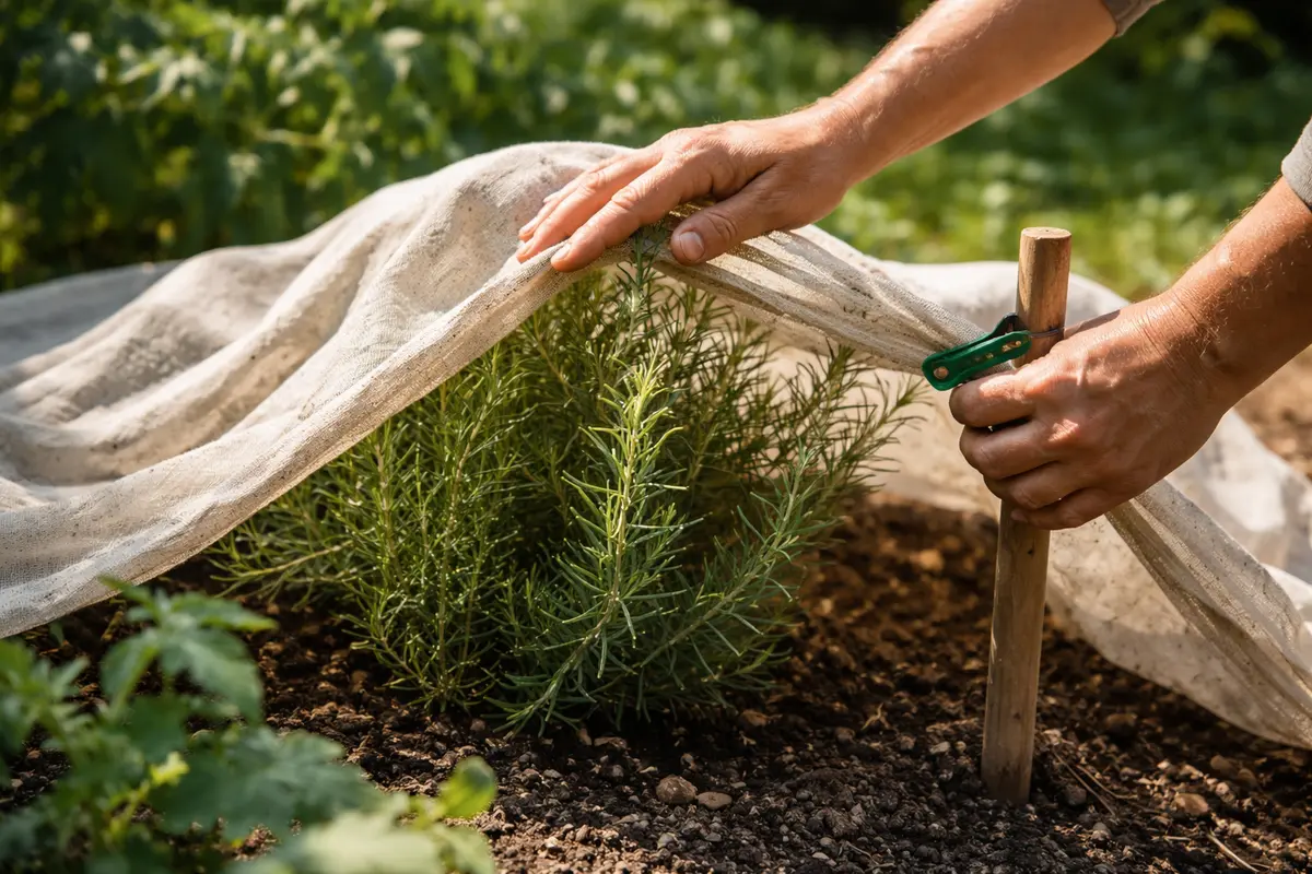 why does my rosemary droop in hot shield rosemary from intense sunlight