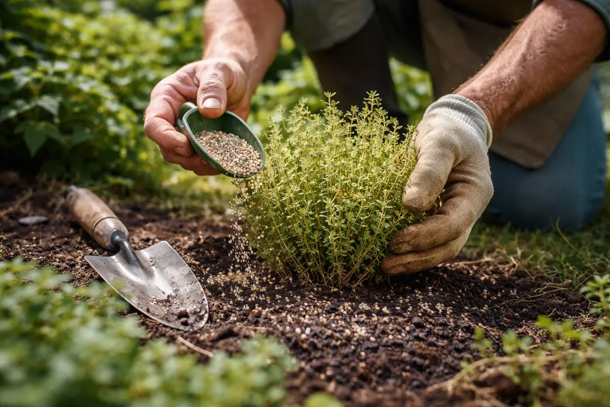 why does my thyme turn yellow during revitalize thyme with balanced nutrients