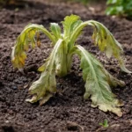 why is my artichoke wilting after with weak seedlings in garden soil