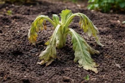 why is my artichoke wilting after with weak seedlings in garden soil