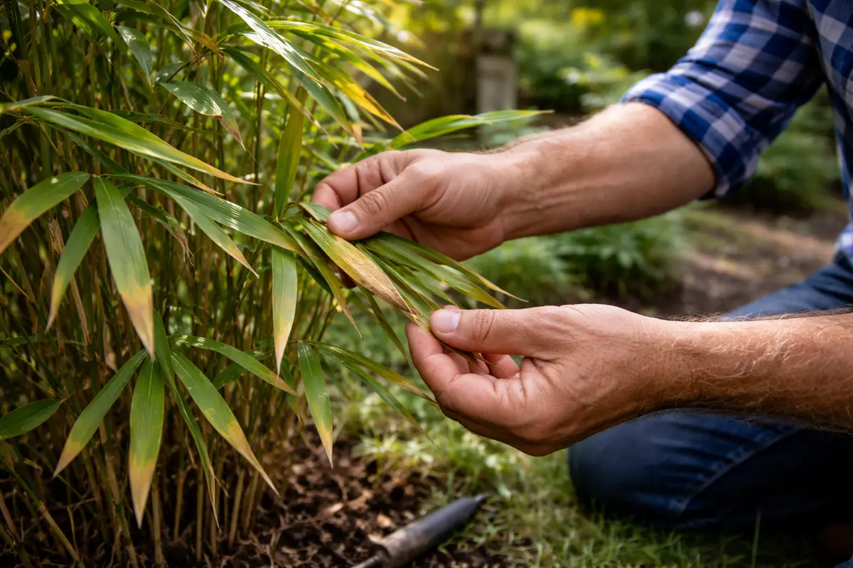 why is my bamboo turning check bamboo foliage for new browning weekly