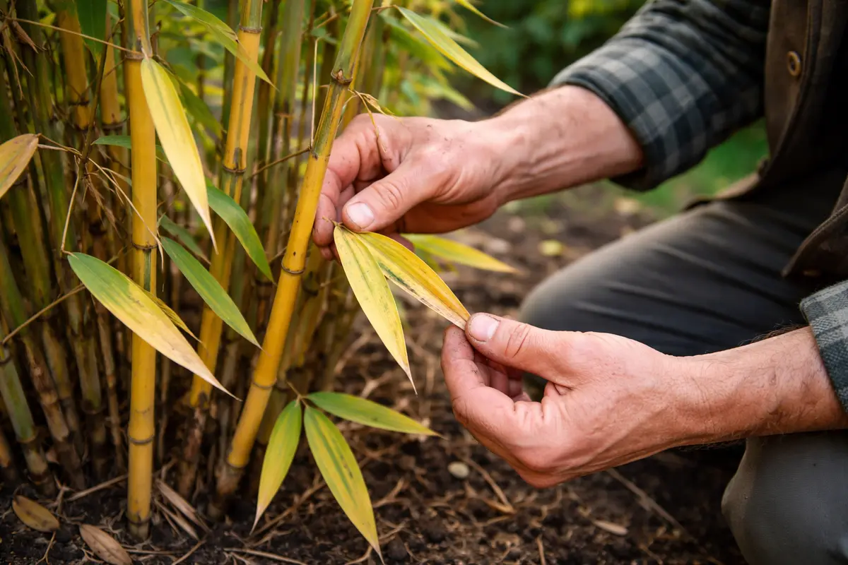 why is my bamboo turning yellow inspect bamboo for cold damage signs