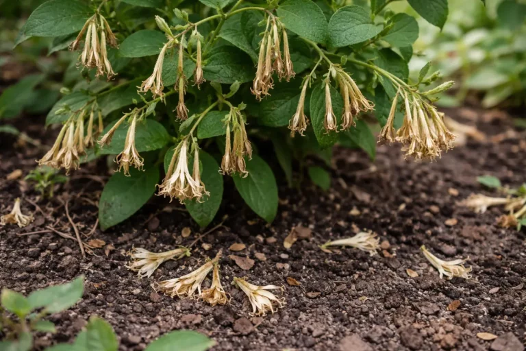 why is my honeysuckle not flowering with dropped blossoms around the stems