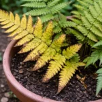 why is my indoor fern with visible browning or spots on leaves