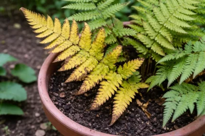 why is my indoor fern with visible browning or spots on leaves