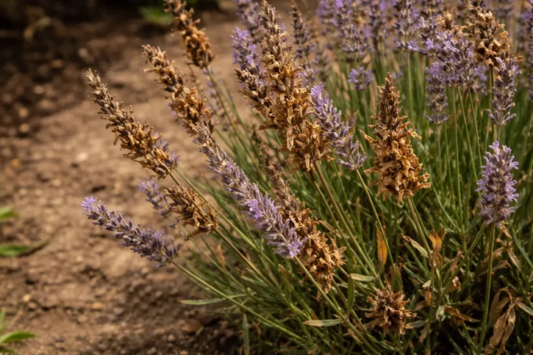 why is my lavender turning with visible browning or spots on leaves
