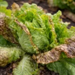 why is my lettuce turning with visible browning or spots on leaves