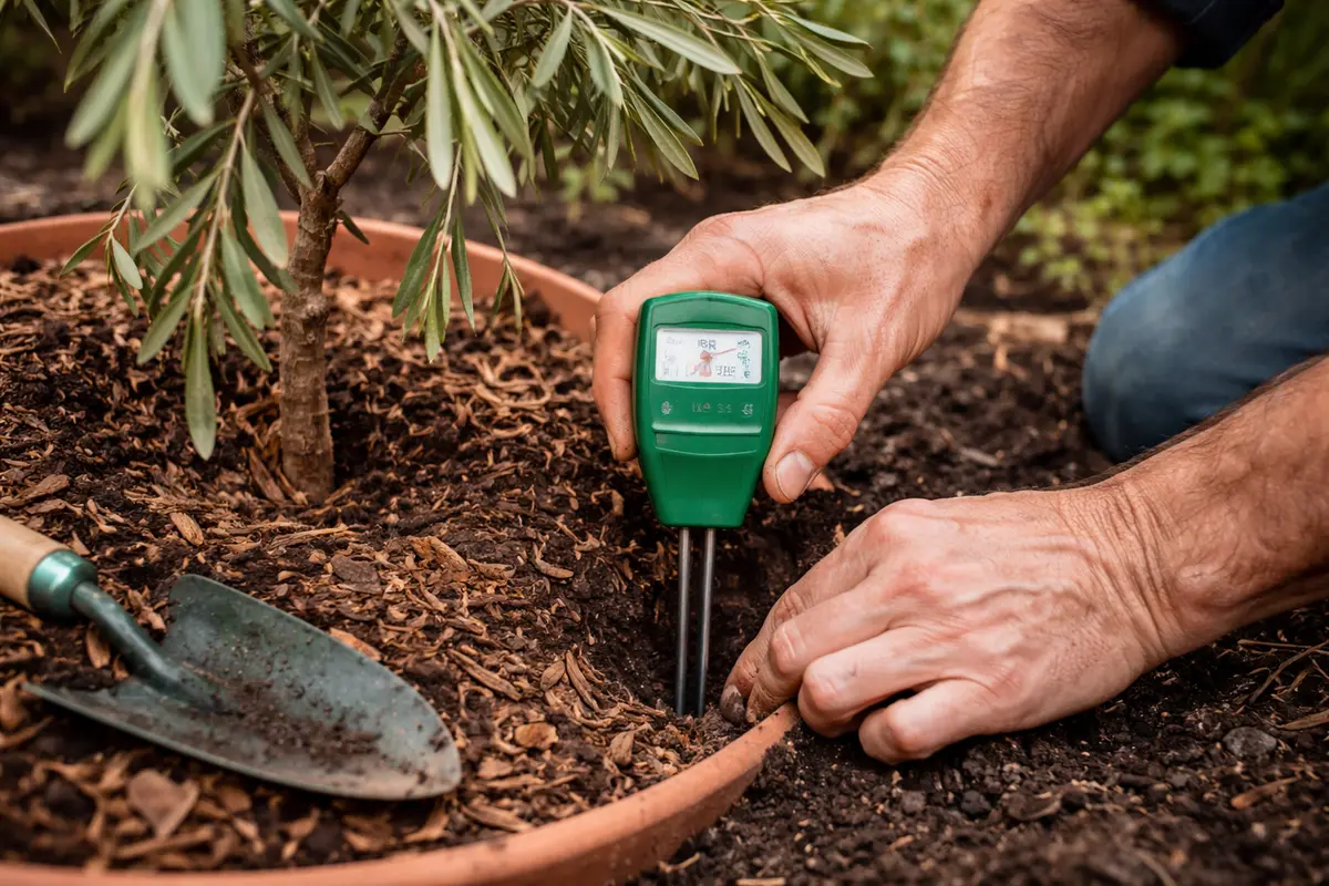 why is my olive tree wilting test soil moisture for olive health