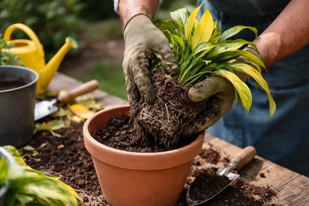 why is my peace lily repot with fresh soil for optimal recovery