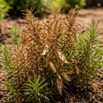 why is my rosemary plant with scorched leaf edges in harsh sun