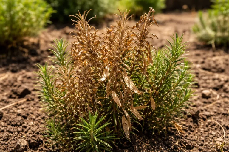 why is my rosemary plant with scorched leaf edges in harsh sun