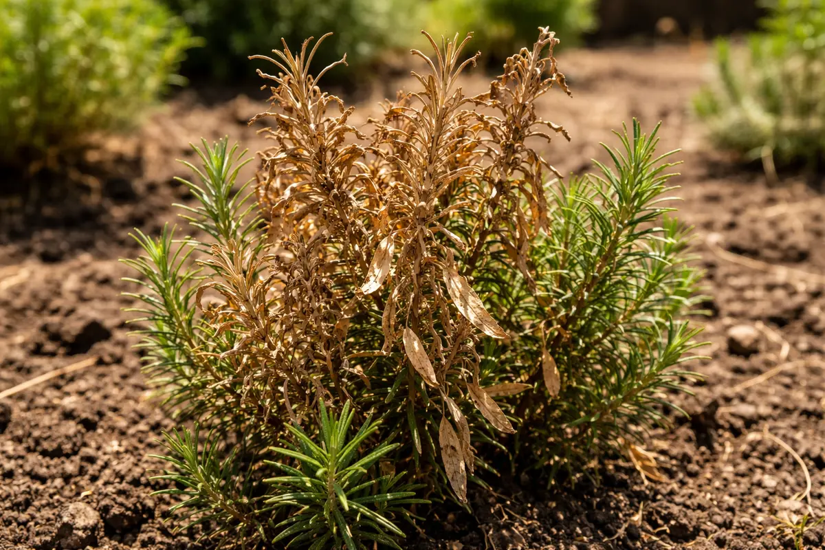 why is my rosemary plant with scorched leaf edges in harsh sun