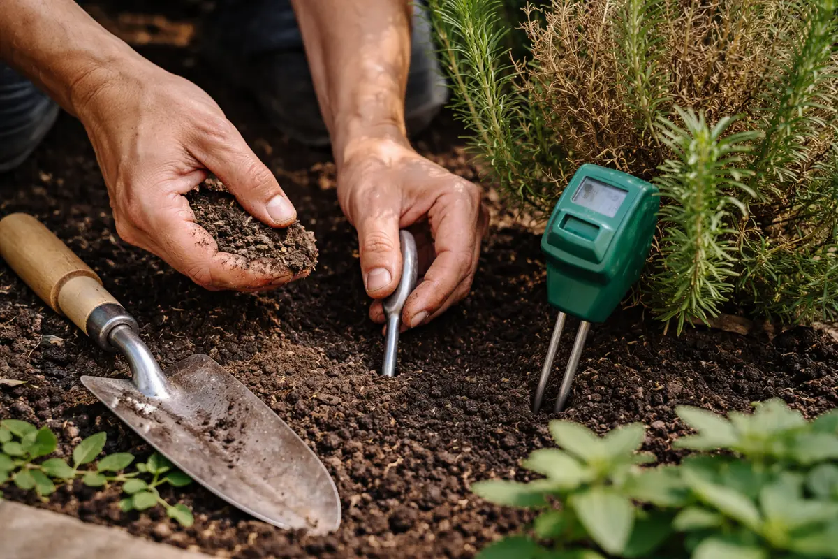 why is my rosemary plant turning test soil condition for rosemary problems