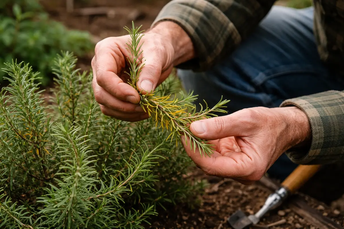 why is my rosemary turning yellow in inspect rosemary leaves for yellowing