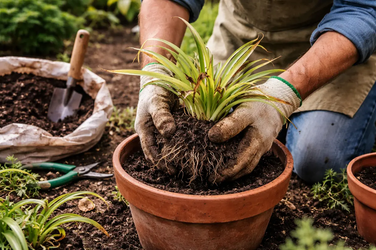 why is my spider plant replant in fresh soil to aid recovery